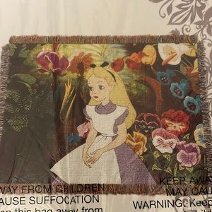 Alice in wonderland tapestry throw